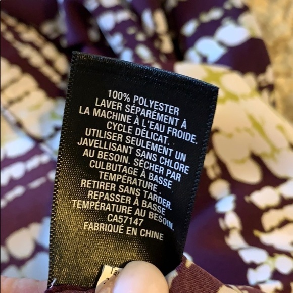 Target Mossimo Silky Purple Pattern 3/4 Sleeve Short Dress Size Small - Picture 5 of 10